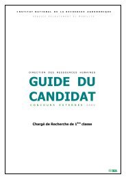 GUIDE DU CANDIDAT - Inra