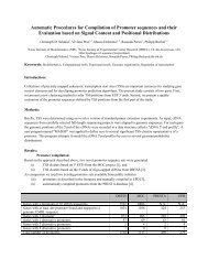 Automatic Procedures for Compilation of Promoter sequences and ...