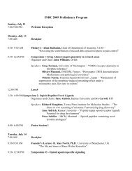 INRC 2009 Preliminary Program