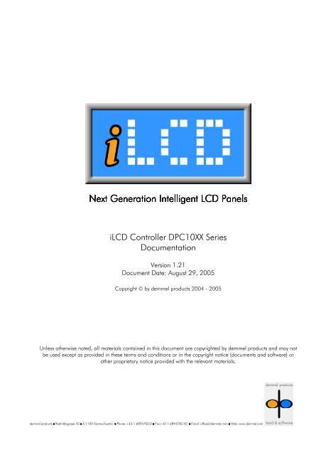 iLCD Controller DPC10XX Series Documentation