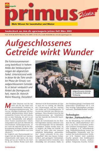 Aufgeschlossenes Getreide wirkt Wunder