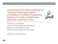 costs and cost effectiveness of training traditional birth ... - INRUD