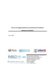 How to investigate Adherence to Antiretroviral Treatment ... - INRUD
