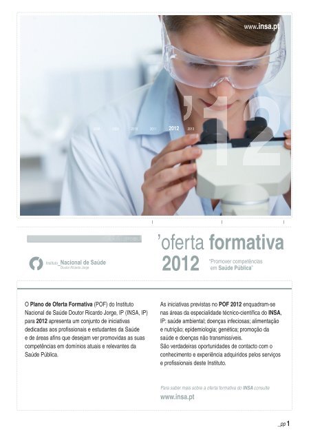 Oferta Formativa INSA 2012_a.ai - Instituto Nacional de SaÃºde Dr ...