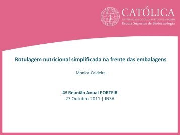 Rotulagem nutricional simplificada na frente das embalagens