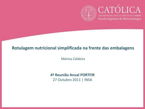 Rotulagem nutricional simplificada na frente das embalagens