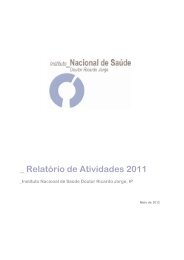 _ RelatÃ³rio de Atividades 2011 - Instituto Nacional de SaÃºde Dr ...