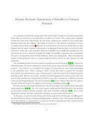 Dynamic Stochastic Optimization of Reshuffles in Container ... - Insead