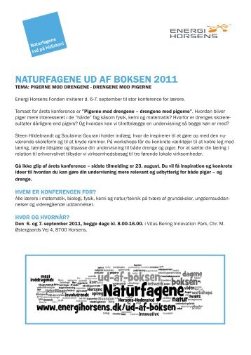 NATURFAGENE UD AF BOKSEN 2011 - Insero Horsens