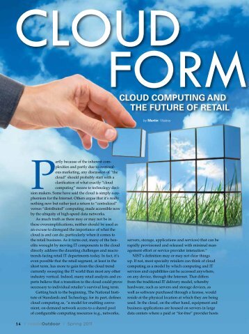 CLOUD COMPUTING AND THE FUTURE OF RETAIL