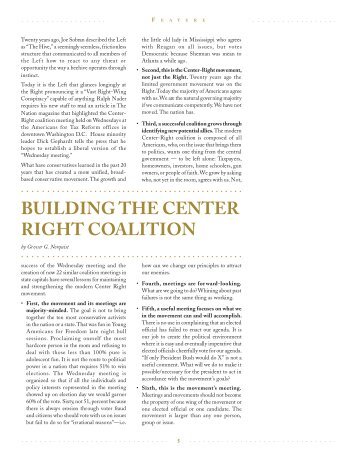 Building the Center Right Coalition by Grover ... - InsiderOnline.org