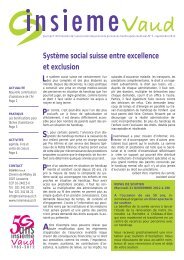 SystÃ¨me social suisse entre excellence et exclusion ... - Insieme Vaud