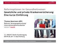 Reformoptionen im Gesundheitswesen. Eine ... - INSIGHT Health