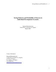 Saving Patterns and Probability of Success in Individual ...