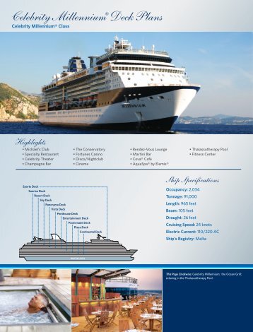 Celebrity MillenniumÂ®Deck Plans - Insight Cruises