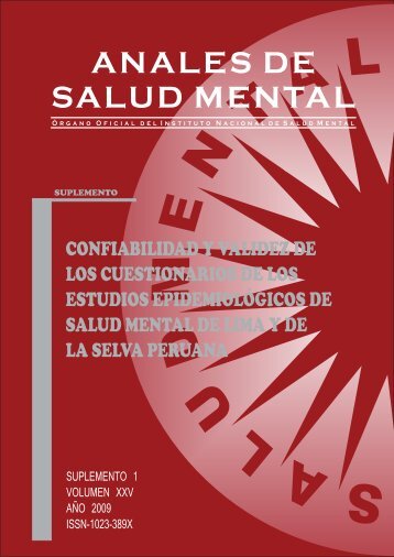 ANALES DE SALUD MENTAL - Instituto Nacional de Salud Mental