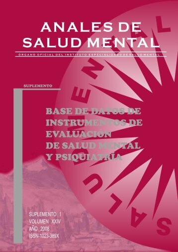 Base de datos de instrumentos de evaluaciÃ³n de salud mental y ...