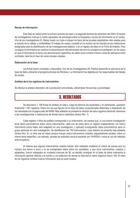 Base de datos de instrumentos de evaluaciÃ³n de salud mental y ...