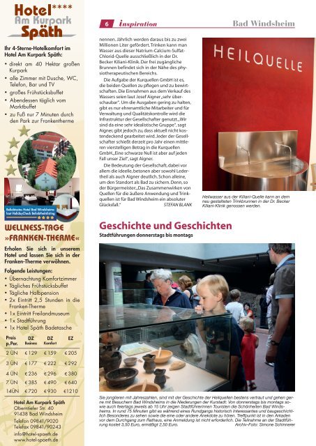 April 2013 - Magazin Inspiration - Bad Windsheim