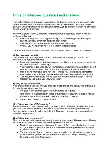 interview questions weakness examples
