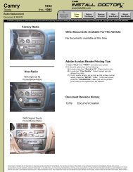 869013 - Camry - 92-95 - Radio Install - The Install Doctor