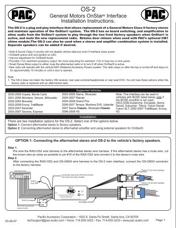 the OS-2 Instruction Manual - PAC Audio