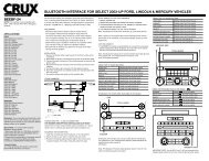 Bluetooth interface for select 2003-up ford, lincoln - CRUX ...