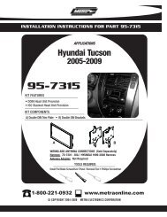 Hyundai Tucson - Metra Electronics