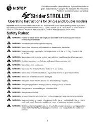 EZ Strider Stroller - Instep.net
