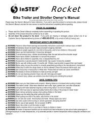 Rocket Aluminum Bike Trailer and Stroller manual.pdf - Instep.net