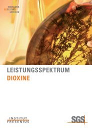 LEISTUNGSSPEKTRUM DIOXINE - Institut Fresenius