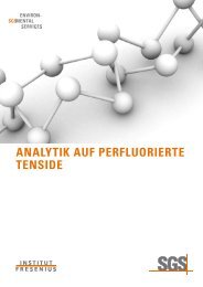 Analytik auf perfluorierte Tenside (pdf download) - Institut Fresenius