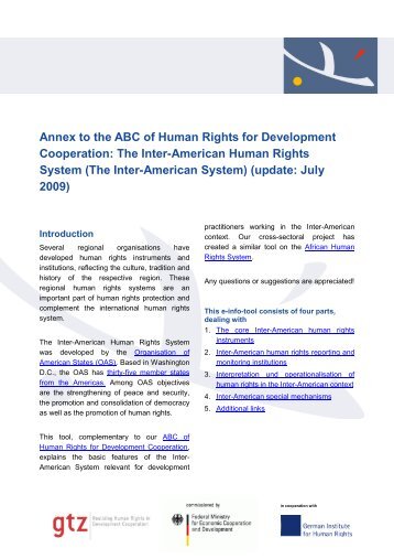 The ABC of the Inter-American Human Rights System for ...