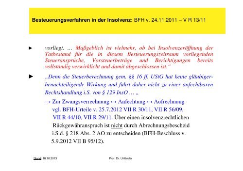 Vortrag - Institut für Insolvenzrecht