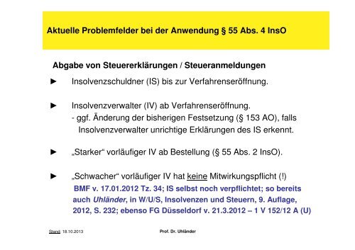 Vortrag - Institut für Insolvenzrecht