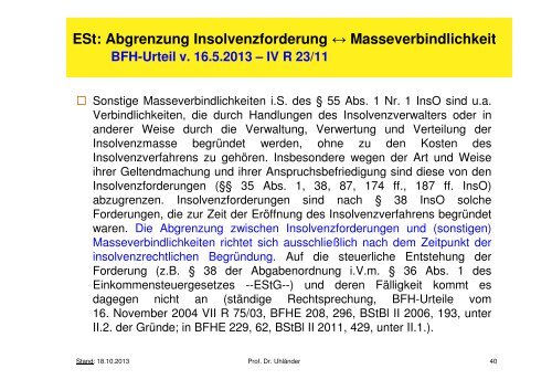 Vortrag - Institut für Insolvenzrecht