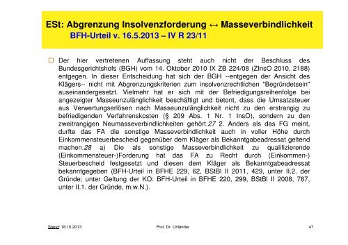 Vortrag - Institut für Insolvenzrecht