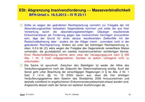 Vortrag - Institut für Insolvenzrecht