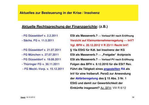 Vortrag - Institut für Insolvenzrecht