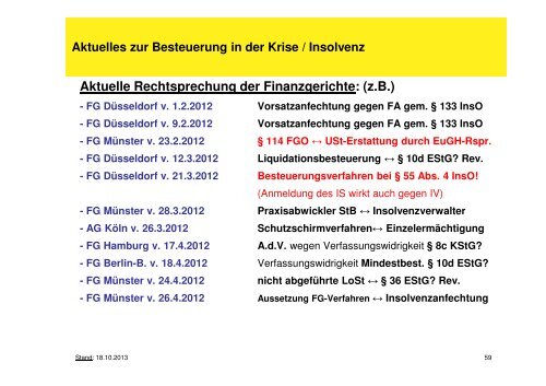 Vortrag - Institut für Insolvenzrecht