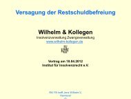 Versagung Der Restschuldbefreiung Wilhelm & Kollegen - Institut fÃ¼r ...