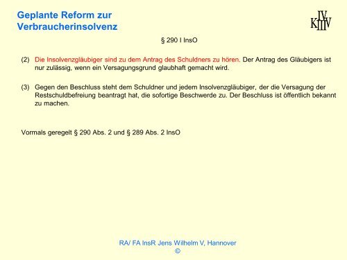 Versagung Der Restschuldbefreiung Wilhelm & Kollegen - Institut fÃ¼r ...