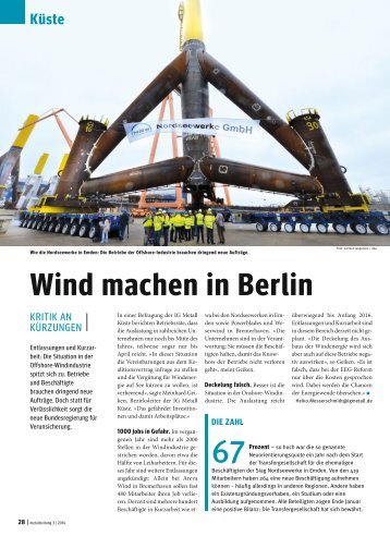 metallzeitung Küste Nr. 3/2014