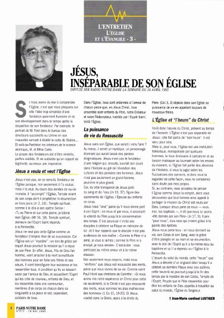 JML 1995 04 27 - 07 27 PND SÃ©rie L'Eglise et l'Evangile