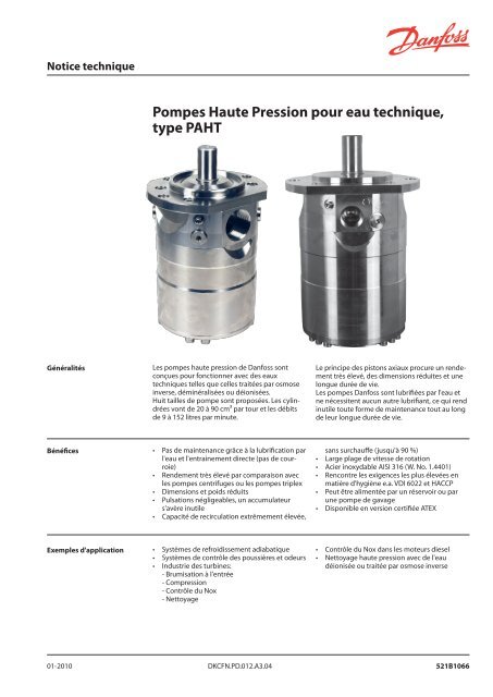 Pompe diesel haute pression 4 acier inoxydable - industrie