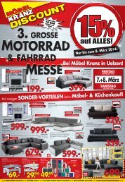 Möbel Kranz Discount in Uelzen, direkt an der B4 