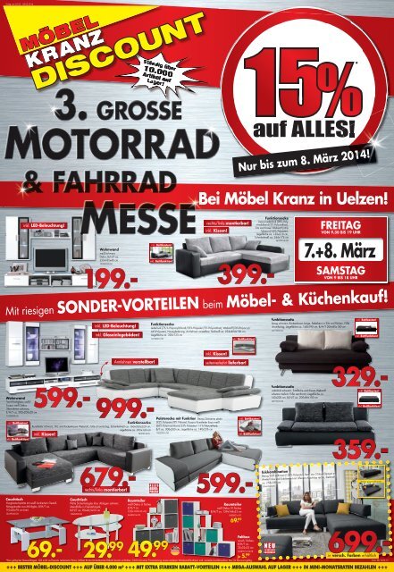 Möbel Kranz Discount in Uelzen, direkt an der B4 