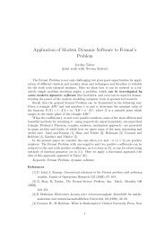 Application of Modern Dynamic Software to Fermat's Problem