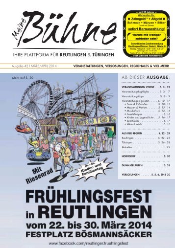  " Meine Bühne" - Der Veranstaltungsanzeiger für Reutlingen und dem Umkreis 50 Kilometer.