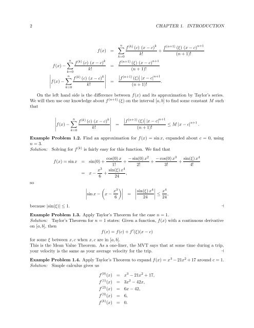 Numerical Methods Course Notes Version 0.1 (UCSD Math 174, Fall ...